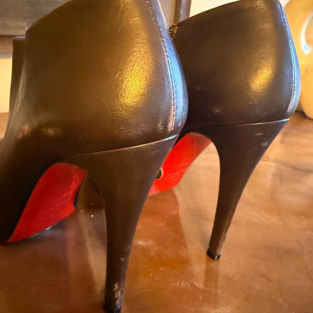 Authentic Christian Louboutin Brown Heeled Boots - Picture 2 of 6